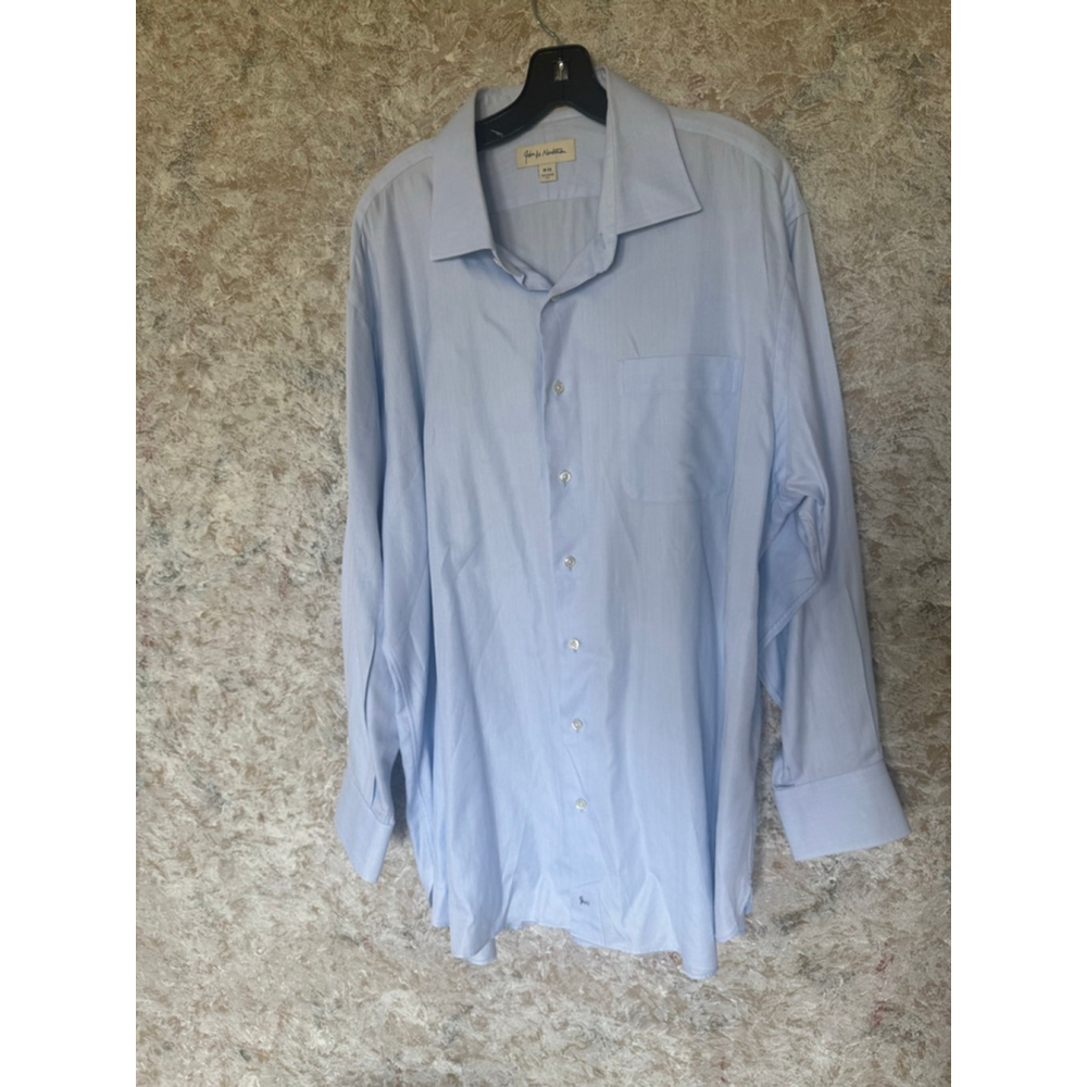 John W Nordstrom Light Blue Tailored Fit Dress Shirt Size 18